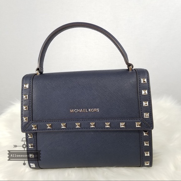 Michael Kors Mk Dillon Studded Satchel crossbody - Picture 2 of 8